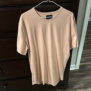 Cuts Clothing elongated Peach Short Sleeve Tee